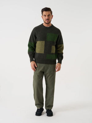 Universal Works Olive Lyon Crew Sweater