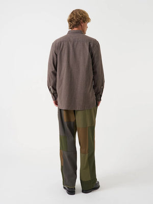 Universal Works Olive Patchwork Oxford Pants