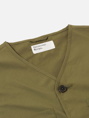 Universal Works Olive Recycled Polytech City Waistcoat