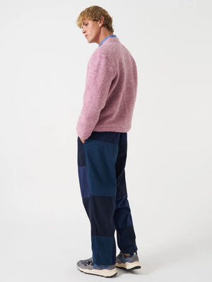 Universal Works Pink Advanced Cardigan Raven Fleece