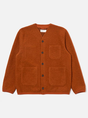 Universal Works Rust Wool Cardigan