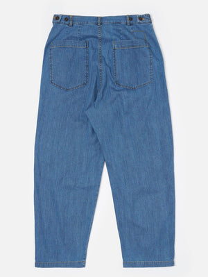 Universal Works Washed Indigo 8oz Slub Denim Dutch Pant