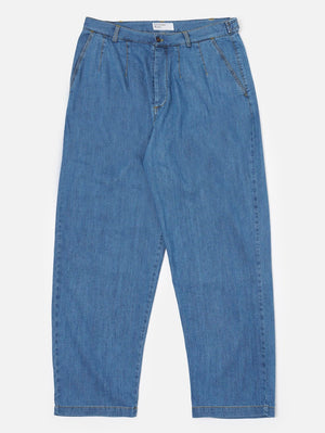 Universal Works Washed Indigo 8oz Slub Denim Dutch Pant