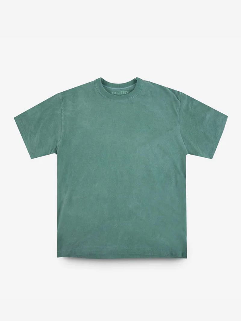 Utilitees 5.5oz Green Loopwheel Crew Neck T-Shirt