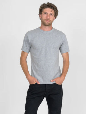 Utilitees 5.5oz Heather Grey Loopwheel Crew Neck T-Shirt