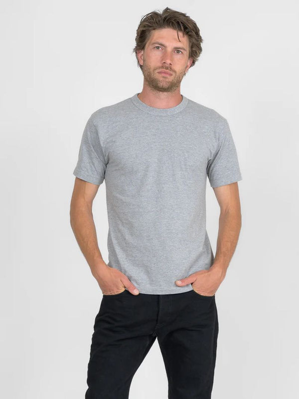 Utilitees 5.5oz Heather Grey Loopwheel Crew Neck T-Shirt