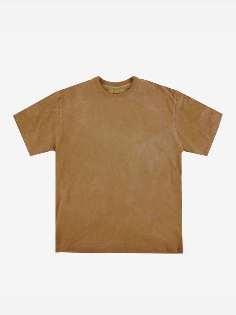 Utilitees 5.5oz Khaki Loopwheel Crew Neck T-Shirt UTIL-KHA