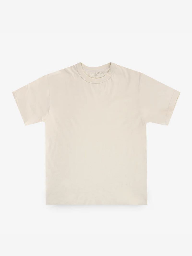 Utilitees 5.5oz Natural Pigment Dyed Loopwheel Crew Neck T-Shirt