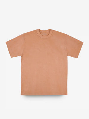 Utilitees Hand Dyed Peach 5.5oz Loopwheel Crew Neck T-Shirt