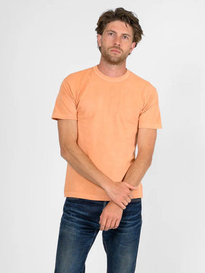 Utilitees Hand Dyed Peach 5.5oz Loopwheel Crew Neck T-Shirt