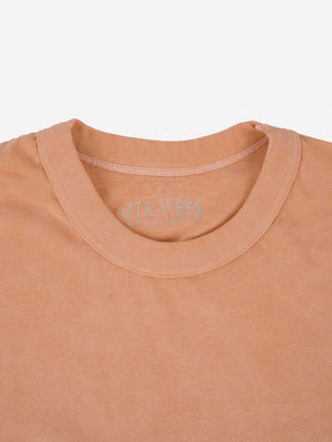 Utilitees Hand Dyed Peach 5.5oz Loopwheel Crew Neck T-Shirt