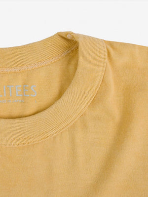 Utilitees Hand Dyed Yellow 5.5oz Loopwheel Crew Neck T-Shirt