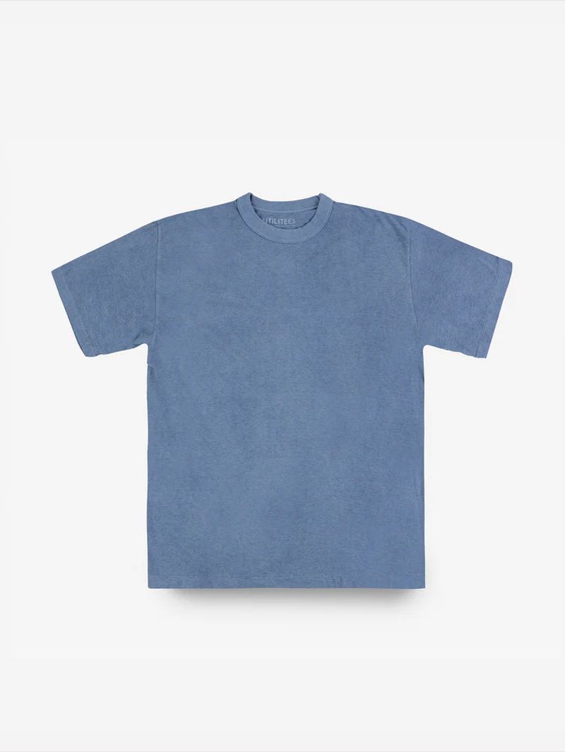 Utilitees Natural Indigo / White Body Loopwheel Crew Neck T-Shirt