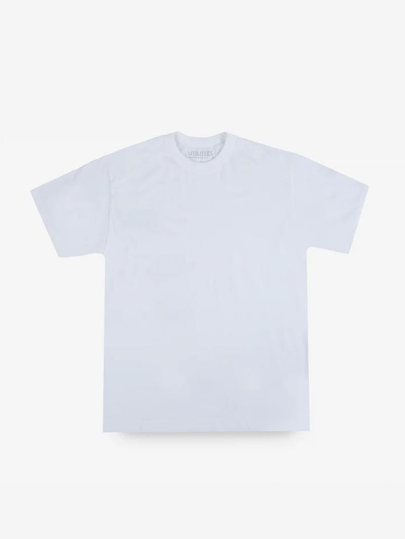 Utilitees White 5.5oz Loopwheel Crew Neck T-Shirt