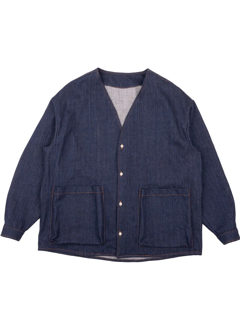 Naked & Famous Denim Vertical Slub Wise Guy Shirt