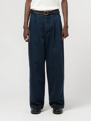 Eat Dust Wide Pleated Denim pants Unisex