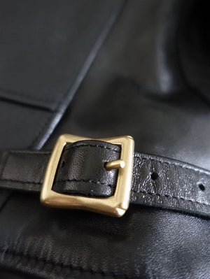 Y'2 Aniline Black Horse Hide Cossack Jacket