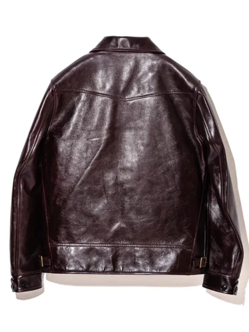 Y'2 Leather Aniline Brown Horse Hide Cossack Jacket