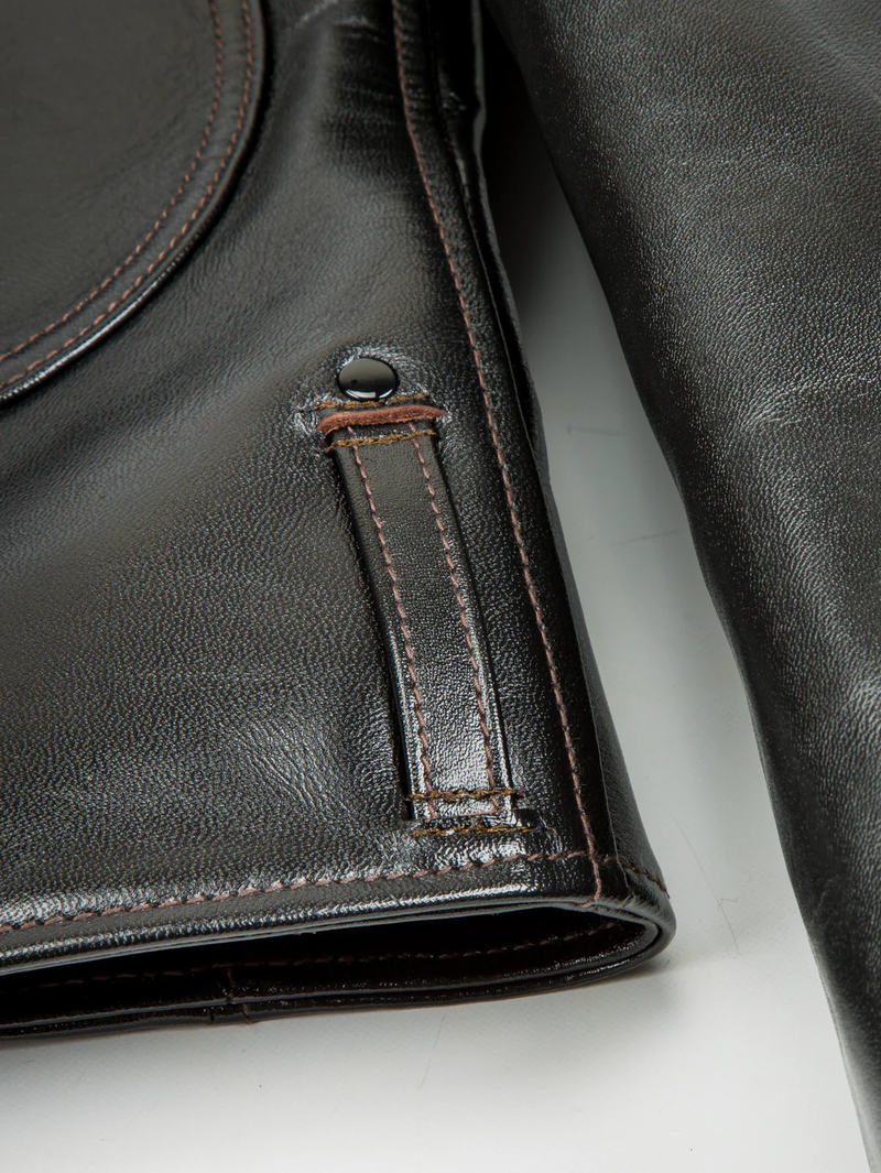 Y'2 Leather Black Vintage Horse Hide D-Pocket Double Rider Jacket Y'2 Leather Black Vintage Horse Hide D-Pocket Double Rider Jacket