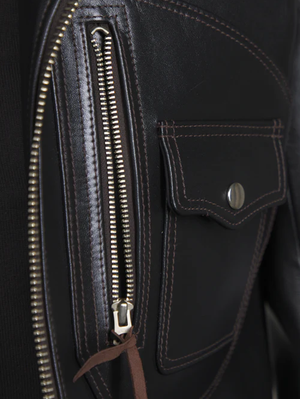 Y'2 Leather Black Vintage Horse Hide D-Pocket Double Rider Jacket