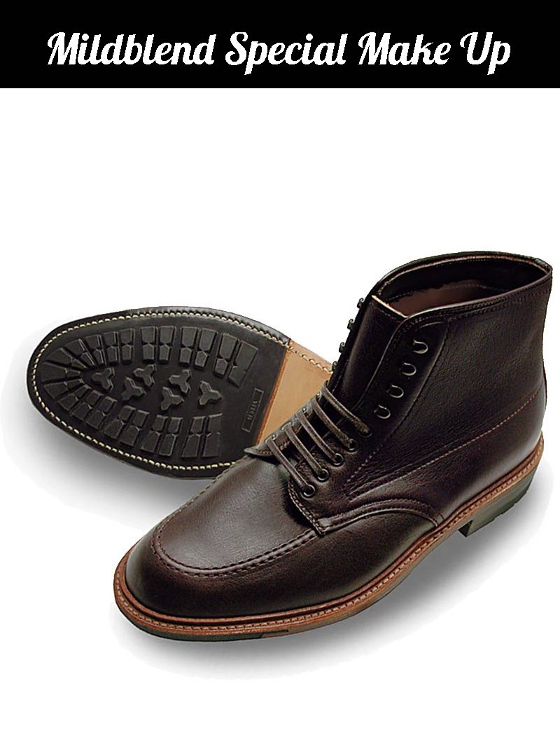 Alden X Mildblend Supply D1923HC Mocc Toe Boot Horween Dark Brown Lux