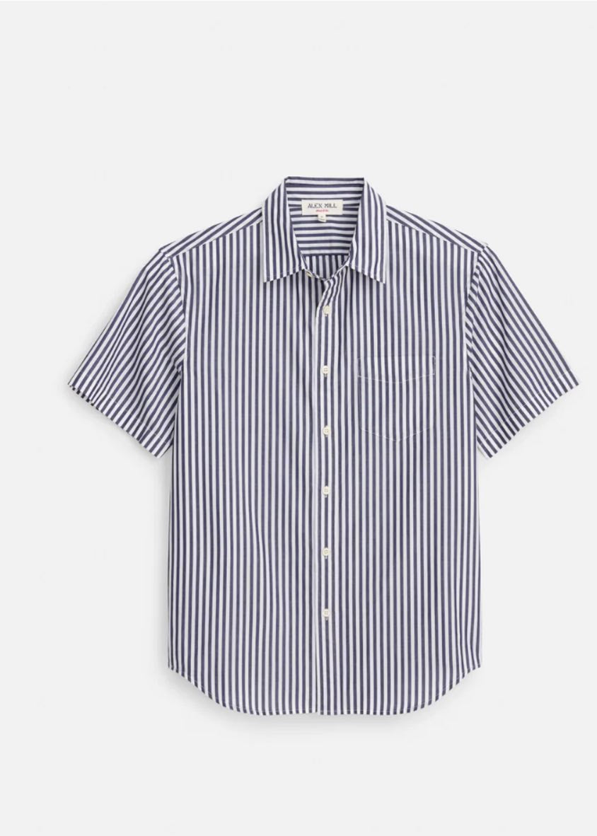 Alex Mill Short Sleeve Mill Shirt in Stripe