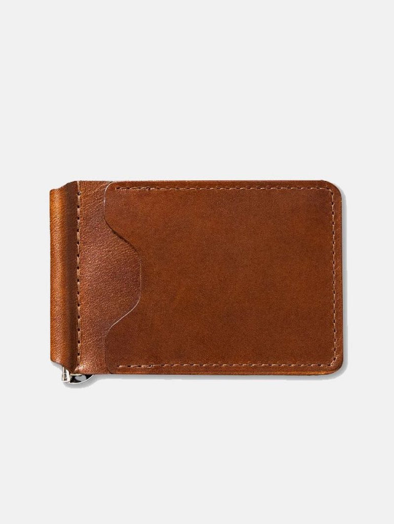 Ashland Leather Brown Capone Money Clip English Dublin Wallet