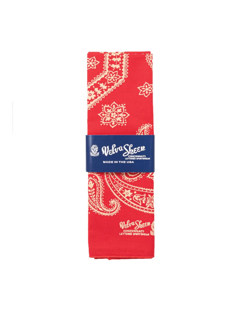 Velva Sheen Red Paisley Bandana