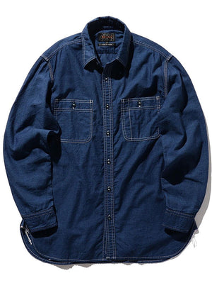 Beams Plus Work Chambray Dark Indigo