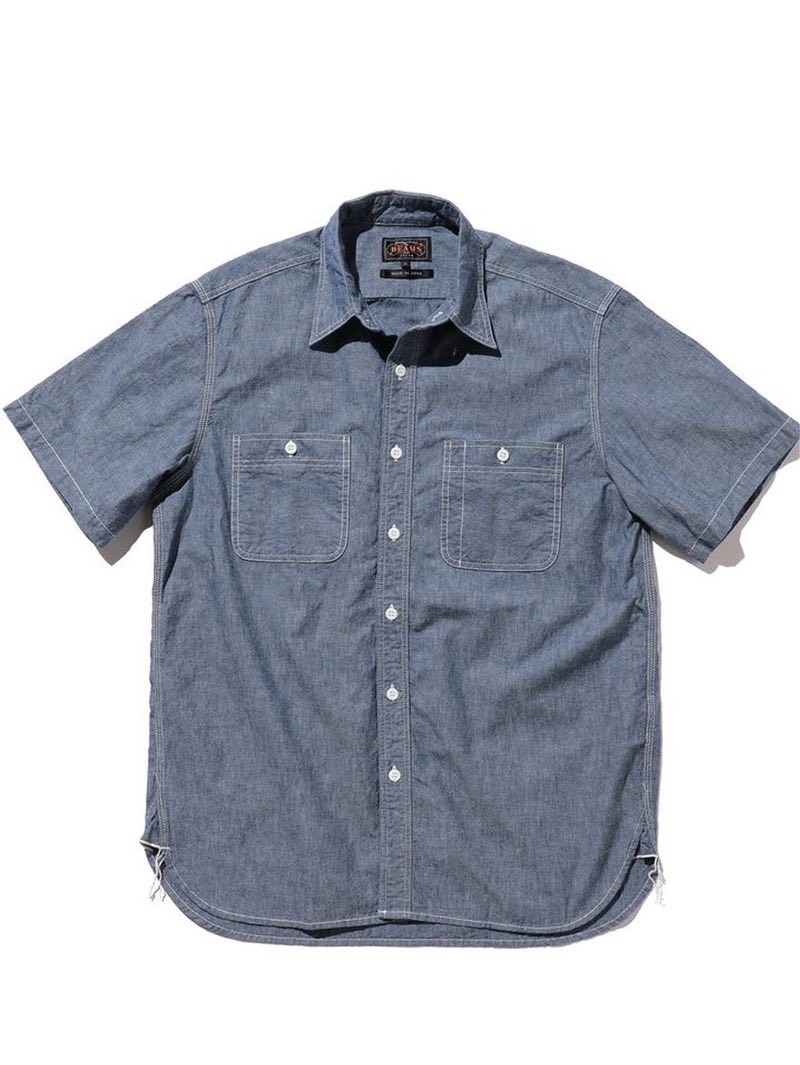 Beams Plus Work Chambray Short Sleeve - Mildblend Supply Co