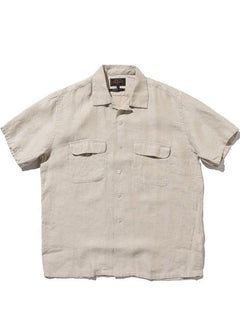 Beams Plus Open Collar Natural Linen Shirt - Mildblend Supply Co