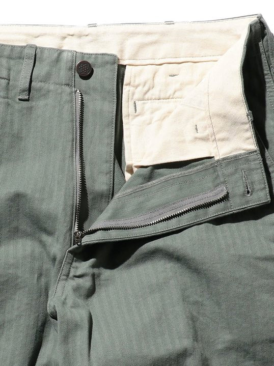 Beams Plus Sage MIL Trousers Herringbone - Mildblend Supply Co
