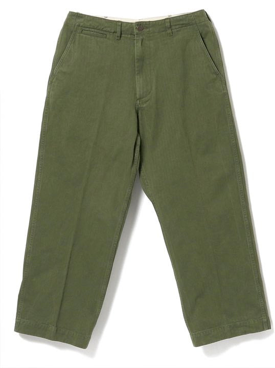 Beams Plus Olive MIL Trousers Herringbone