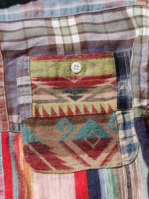 Beams Plus Work Indian Patchwork Shirt