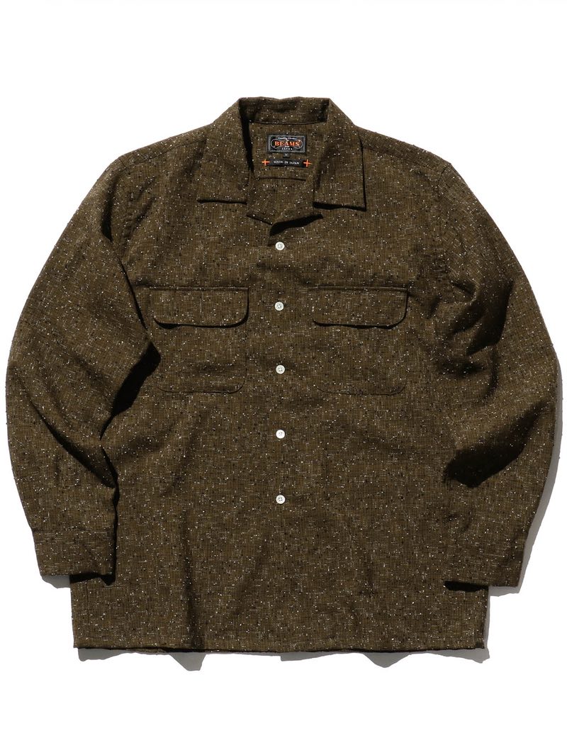 NEEDLES×BEAMS/別注 OPEN COLLAR SHIRT パピヨン NEEDLES×BEAMS/別注 OPEN COLLAR SHIRT パピヨン