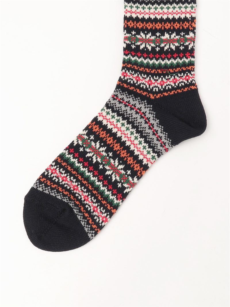 Beams Plus Fair Isle Socks Navy