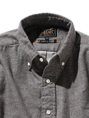 Beams Plus Grey Button Down Flannel