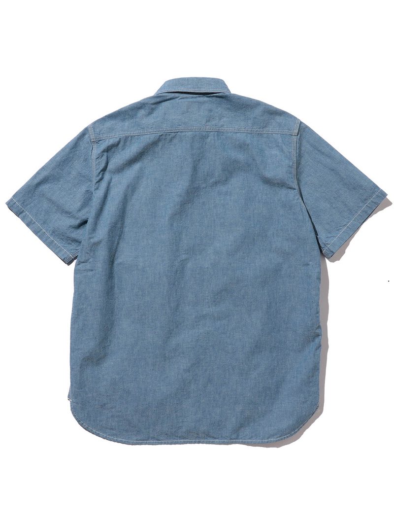Beams Plus Work Short Sleeve Chambray