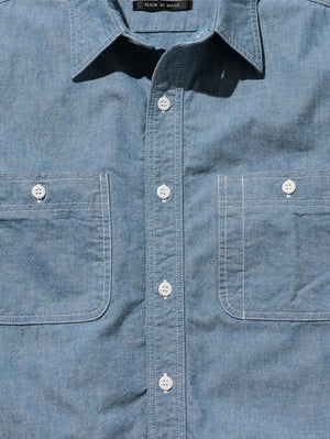 Beams Plus Work Short Sleeve Chambray