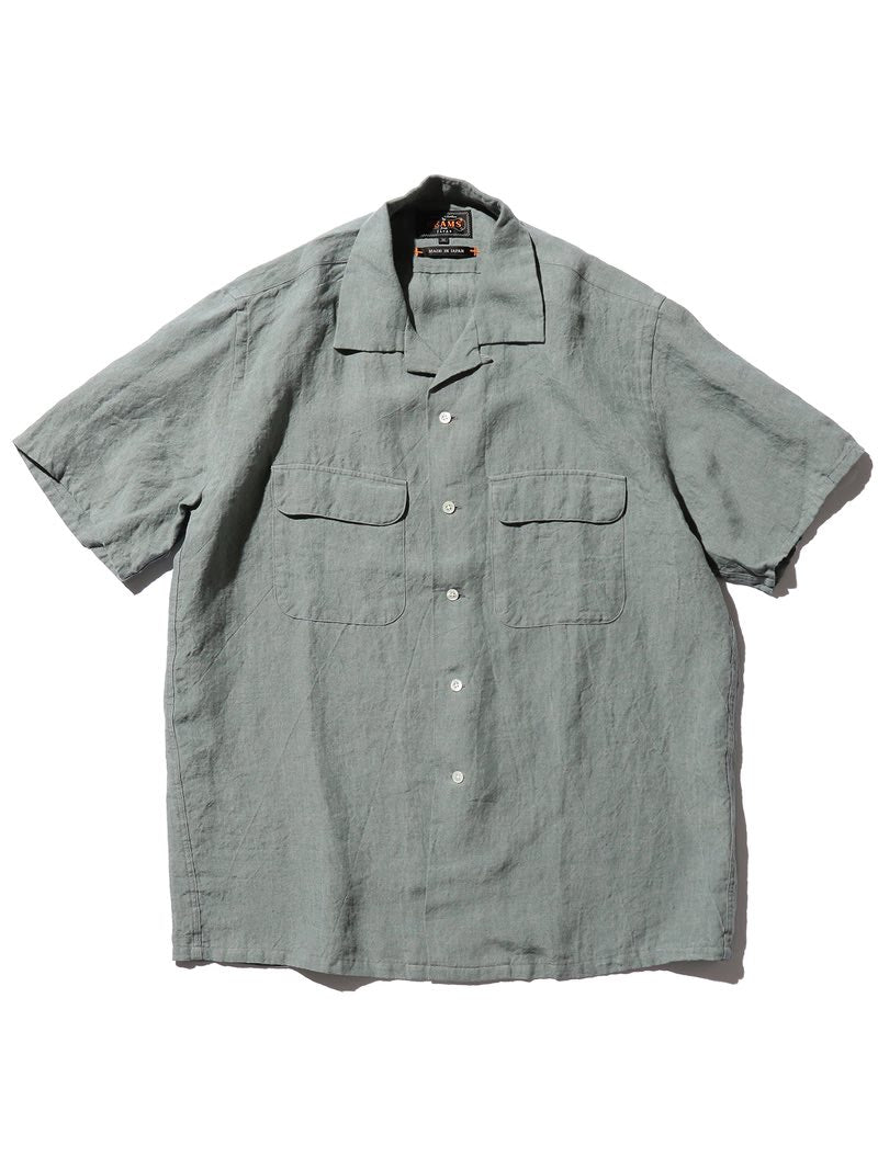 Beams Plus Sax Open Collar Linen Shirt