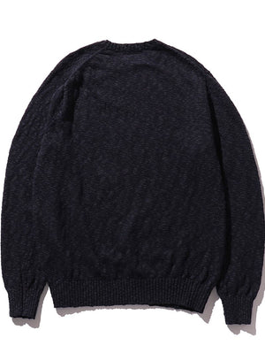 Beams Plus Crew Cotton Hemp 5G Navy Sweater