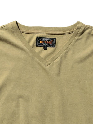 Beams Plus Olive V Neck T-Shirt