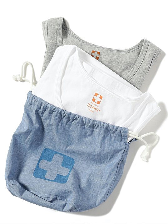 Beams Plus 2 Pack Tank Top White + Grey