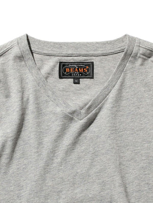 Beams Plus Gray V Neck T-Shirt