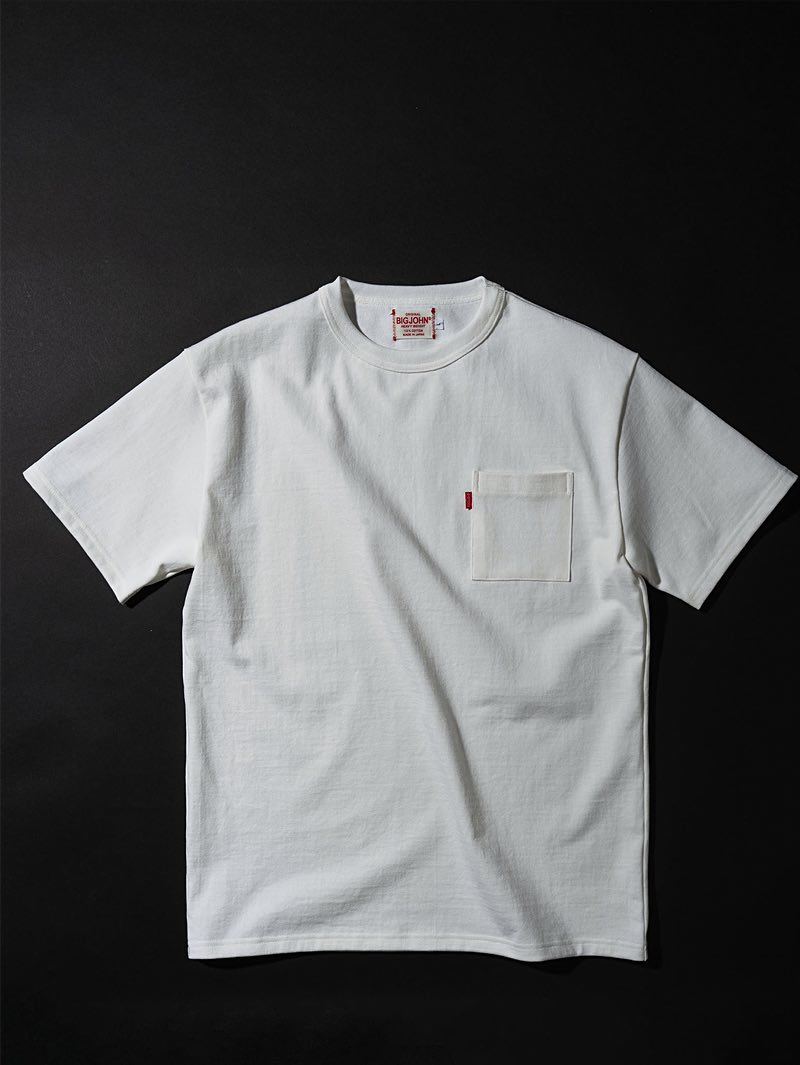 Big John White Magnum Weight Pocket T-Shirt