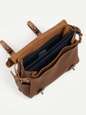 bleu de chauffe Amber Brown S Postman Bag