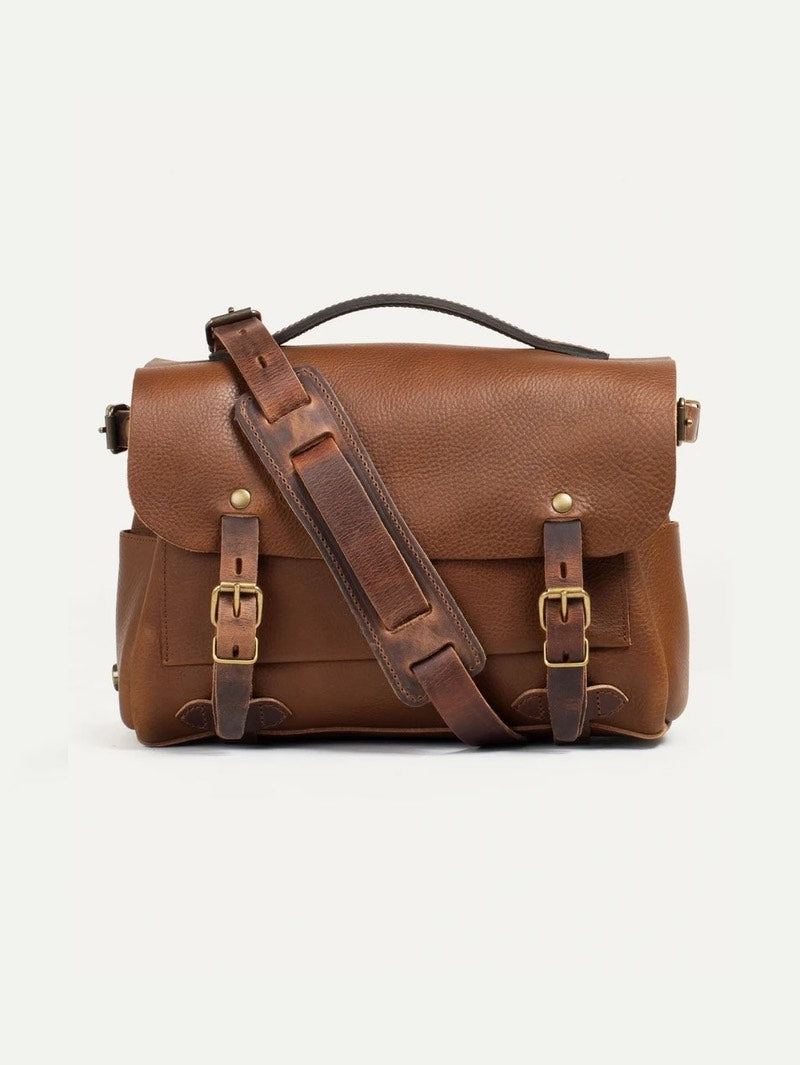 
bleu de chauffe Amber Brown S Postman Bag
