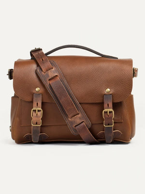 bleu de chauffe Amber Brown S Postman Bag