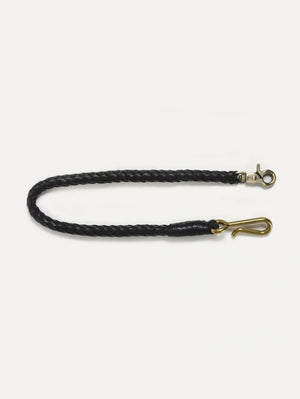 bleu de chauffe Black Braided Leather Chain