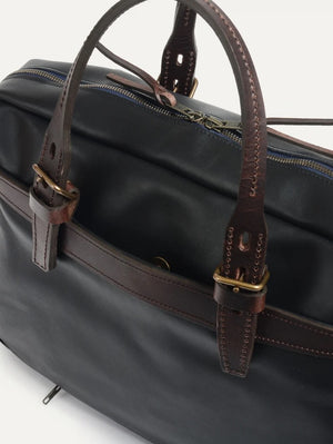 bleu de chauffe Black Ledger Liscio Business Bag